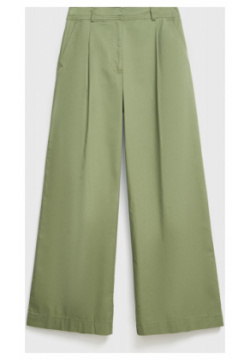 Широкие брюки из хлопка  Зеленый O`Stin LP6691O02 G7