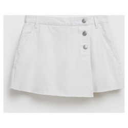 Джинсовая юбка шорты  Белый O`Stin LP46A6O02 00