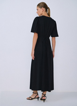 Платье изо льна с вискозой  Черный O`Stin LR46B1O02 99