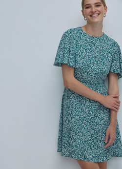 Платье из вискозы  Зеленый O`Stin LR469MO02 43