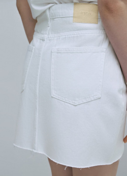 Джинсовая мини юбка  Белый O`Stin LD16A2O02 00