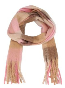 женский шарф EKONIKA EN44741 pink brown 22Z Широкий длинный в
