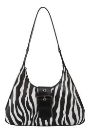 женская сумка хобо EKONIKA EN39271 zebra black 24L