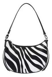 женская сумка хобо EKONIKA EN39379 zebra black 24L