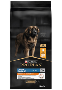 Корм Purina Pro Plan для взрослых собак крупных пород с мощным телосложением  высоким содержанием курицы (14 кг)