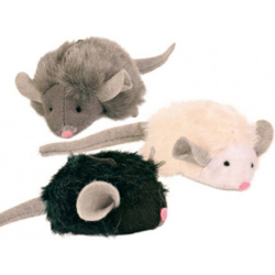 Trixie игрушка для кошки "Мягкая мышка с микрочипом" (пищит при касании)  6 5 см (10 г)