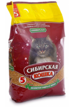 Сибирская кошка впитывающий наполнитель "Универсал" (2 7 кг) 