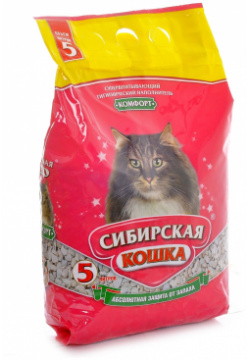 Сибирская кошка впитывающий наполнитель "Комфорт" (2 6 кг) 