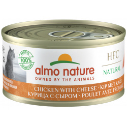 Almo Nature консервы для кошек с курицей и сыром  75% мяса (70 г)