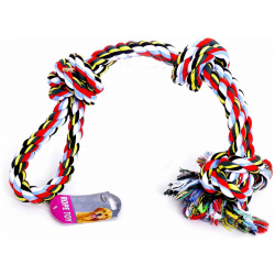 Papillon игрушка для собак "Веревка Двойная с 3 узлами" (60 см) 