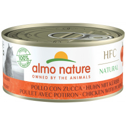 Almo Nature консервы для кошек  с курицей и тыквой 55% мяса (1 шт 150 г) К