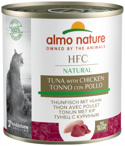 Almo Nature консервы для кошек с курицей и тунцом (280 г) 