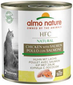 Almo Nature консервы для кошек  с лососем и курицей (280 г)