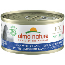 Almo Nature консервы для кошек с тунцом и моллюсками  75% мяса (70 г)