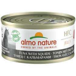Almo Nature консервы с тунцом и кальмарами в желе для кошек (70 г) 