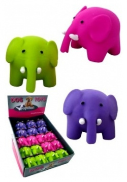 Papillon игрушка для собак "Цветные слоники" в ассортименте (8 5 см) 