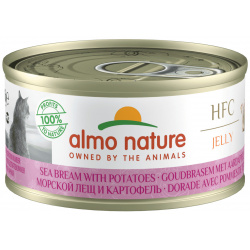 Almo Nature консервы низкокалорийные для кошек "Морской лещ с картофелем" (70 г) 