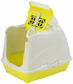 Moderna туалет домик Flip с угольным фильтром  50х39х37см лимонно желтый (1 2 кг)