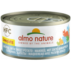 Almo Nature консервы полнорационные для кошек  со скумбрией и бататом (70 г)