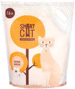 Smart Cat наполнитель силикагелевый с ароматом "белый мускус"  впитывающий (1 66 кг)