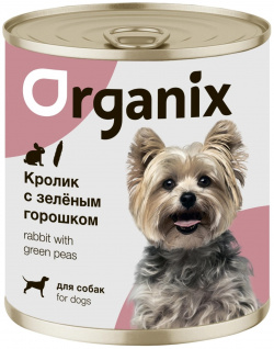 Organix консервы для собак Кролик с зеленым горошком (100 г) 