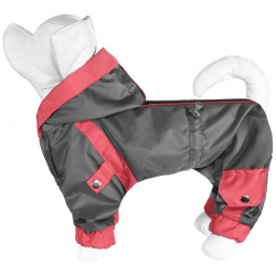 Tappi одежда комбинезон "Свитч" для собак  серый/коралловый (на девочку) (136 г)