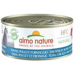 Almo Nature консервы для кошек с курицей  тунцом и сыром 50% мяса (150 г)