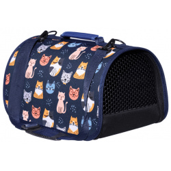Tappi транспортировка сумка переноска "Отуар" для животных  кофр жесткий рисунок кошки (43х25х24)