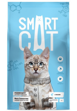 Smart Cat  для стерилизованных кошек с лососем (5 кг)