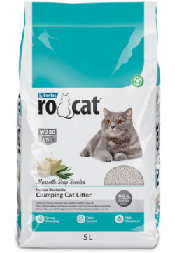 Ro Cat комкующийся наполнитель с ароматом без пыли марсельского мыла  пакет (4 25 кг)