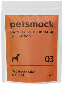 Petsmack лакомства каша быстрого заваривания овсяная с уткой (60 г) 
