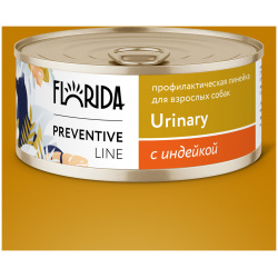 Florida Preventive Line консервы urinary для собак "Профилактика образования мочевых камней" с индейкой (100 г) 
