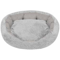 Tappi лежаки лежак овальный мягкий "Азеллус" с подушкой  серый (55х45х16 см) У