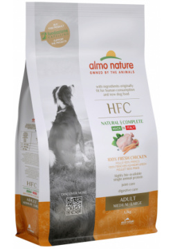 Корм Almo Nature для взрослых собак средних и крупных пород  со свежей курицей (50% мяса) (1 2 кг)