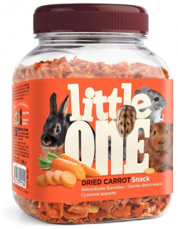 Little One сушеная морковь  лакомство для всех видов грызунов (200 г)