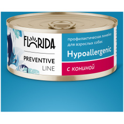 Florida Preventive Line консервы hypoallergenic для собак "Гипоаллергенные" с кониной (340 г) 