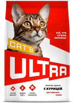 ULTRA аппетитные кружочки с курицей для взрослых кошек (3 кг) 
