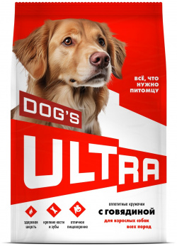 ULTRA аппетитные кружочки с говядиной для взрослых собак всех пород (600 г) П