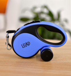 LeLap рулетка ремень для собак  синяя (30 кг 5 м)