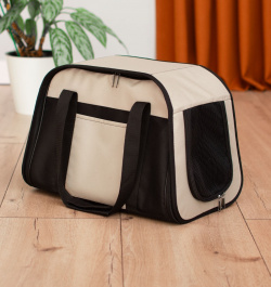 PETSHOP транспортировка сумка переноска "Стив" с карманом 42х25х27см (коричневый) 