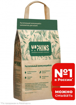 NAPKINS наполнитель растительный комкующийся "Персик"  100% Натуральный без пыли (3 кг)
