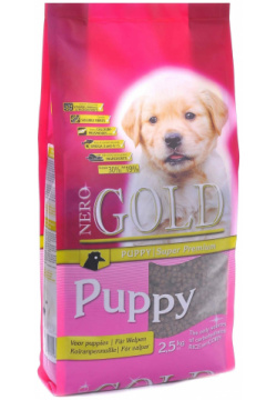 Корм NERO GOLD super premium puppy для щенков всех пород  с курицей и цельным рисом (18 кг)