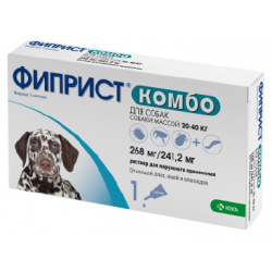 KRKA фиприст Комбо для собак 20 40 кг  2 68 мл (20 г) КРКА