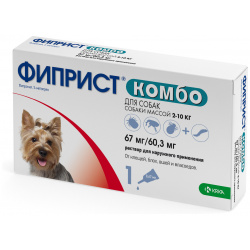 KRKA фиприст Комбо для собак 2 10 кг  0 67 мл (18 г) КРКА