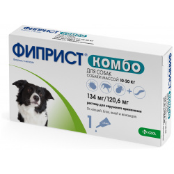 KRKA фиприст Комбо для собак 10 20 кг  1 34 мл (20 г) КРКА