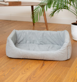 PETSHOP лежаки лежак прямоугольный с подушкой  серый (61х45х17 см)